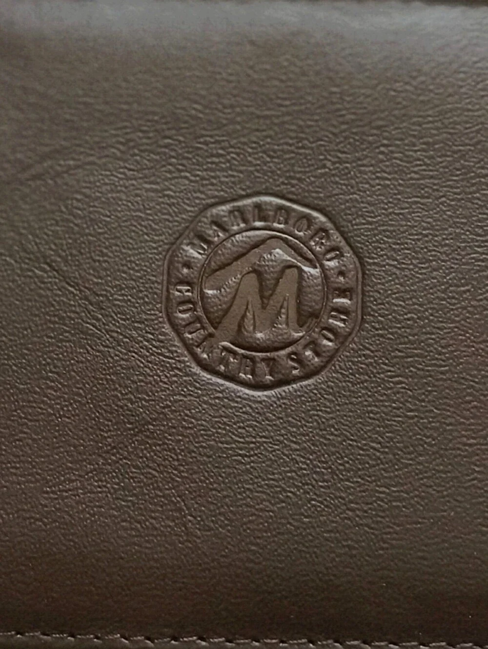 NWOT Men's Vintage Marlboro Country Store Dark Brown Genuine Leather Wallet